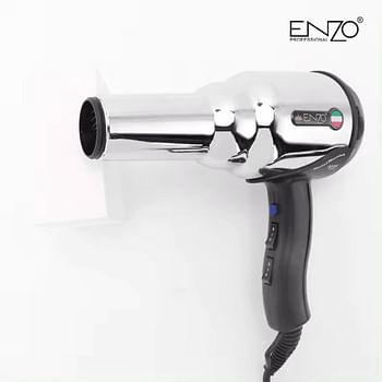 ENZO EN-3001 Professional Hair Dryer – Powerful 2200W Ionic Hair Dryer with 3 Heat Settings 2 Speed Settings and Concentrator Nozzle