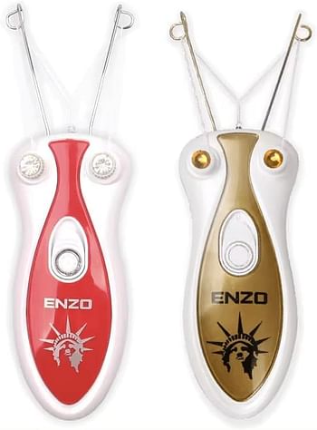 ENZO EN-6088 Facial Epilator - Precision Hair Removal for Women, Rechargeable and Portable with Gentle, Effective Results - Gold