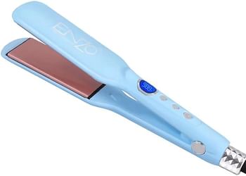 ENZO EN-3215 Professional Hair Straightener Fast Heating Wide Plate Hair Styler Flat IroN -Blue