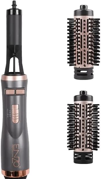 PRECISIONWARE "ENZO EN-742 1500W Hot Air Brush – 2-in-1 Blow Dryer and Styling Brush with Ionic Technology, Adjustable Heat and Speed Settings