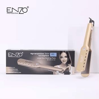 ENZO EN-3337 Professional Hair Straightener - Advanced Ceramic Plates, Adjustable Temperature Settings, Fast Heat-Up, and Ergonomic Design - Perfect for Smooth, Sleek, and Frizz-Free Hair