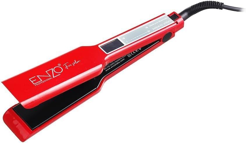 ENZO EN-3667 Titanium Hair Straightener – Professional Flat Iron with Advanced Titanium Plate Technology, Adjustable Temperature, and Rapid Heat-Up