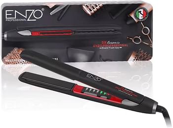 PRECISIONWARE ENZO EN-5183 – Advanced Titanium Technology for Sleek, Smooth, and Styled Hair – Adjustable Temperature, Quick Heat-Up, Non-Slip Grip, and 360° Swivel Cord