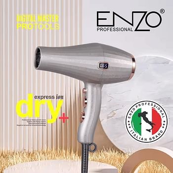 ENZO EN-6050 Fast-Drying Negative Ion Hair Dryer - Professional Salon-Quality with Multiple Heat Settings and Lightweight Design