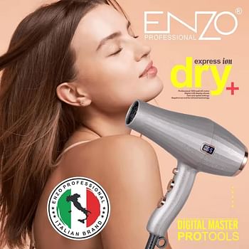 ENZO EN-6050 Fast-Drying Negative Ion Hair Dryer - Professional Salon-Quality with Multiple Heat Settings and Lightweight Design