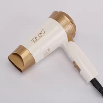 ENZO EN-607 Enzo Foldable Hair Dryer - Compact & Portable Nano Titanium Hair Dryer with Powerful Motor, Adjustable Heat & Speed Settings, Cool Shot Button, and Removable Filter