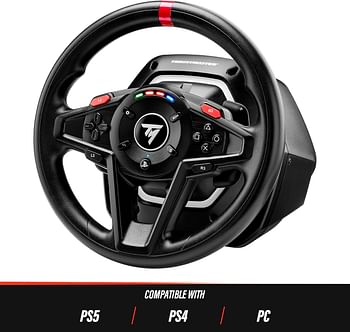 Thrustmaster T128, Force Feedback Racing Wheel with Magnetic Pedals, PlayStation 5, PlayStation 4, PC