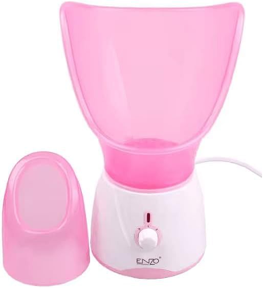 Precisionware Enzo en-8104 Facial Steamer Professional Nano Ionic Face Steamer for Deep Cleansing Hydration and Spa-quality Skin Care at Home EN-8104 - Pink