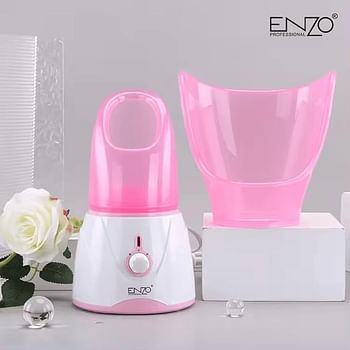 Precisionware Enzo en-8104 Facial Steamer Professional Nano Ionic Face Steamer for Deep Cleansing Hydration and Spa-quality Skin Care at Home EN-8104 - Pink