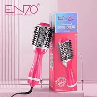 ENZO Hot Air Brush Styler 2-in-1 Blow Dryer and Brush with Adjustable Heat Settings Lightweight Design EN-4118B - Pink