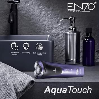 ENZO Rechargeable Triple Blades Shaving Razor for Men Portable High-Performance Electric Shaver with Precision Blades and Long-Lasting Battery EN-9306