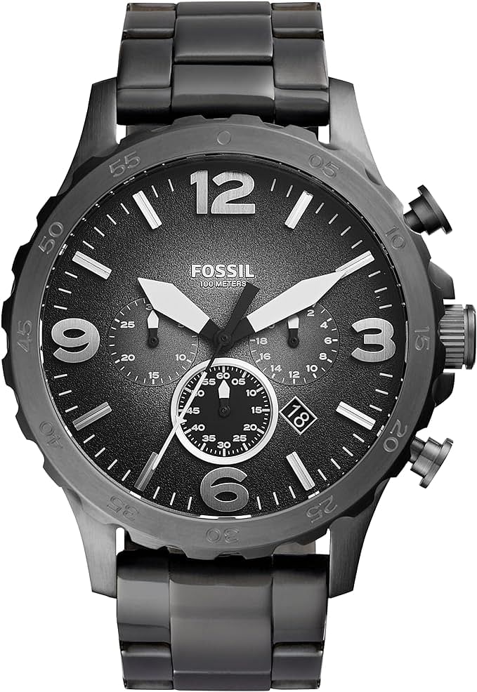 Fossil Mens Quartz Watch, Analog Display And Stainless Steel Strap Jr1437