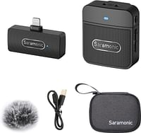 Saramonic Blink100 B3 Wireless Lavalier Microphones for iPhone iPad 2.4GHz Plug & Play Lapel Clip-on Mic With Noise Reduction for Video Recording Live Streaming Vlog YouTube Bluetooth USB