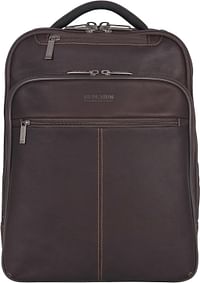 Kenneth Cole Reaction Manhattan Colombian Leather Slim 16" Laptop Checkpoint-Friendly Anti-Theft RFID Business Backpack