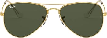 Ray-Ban Rb3044 L0205 Aviator Classic Non-Polarized Sunglasses 52 Mm - Arista/Crystal Green