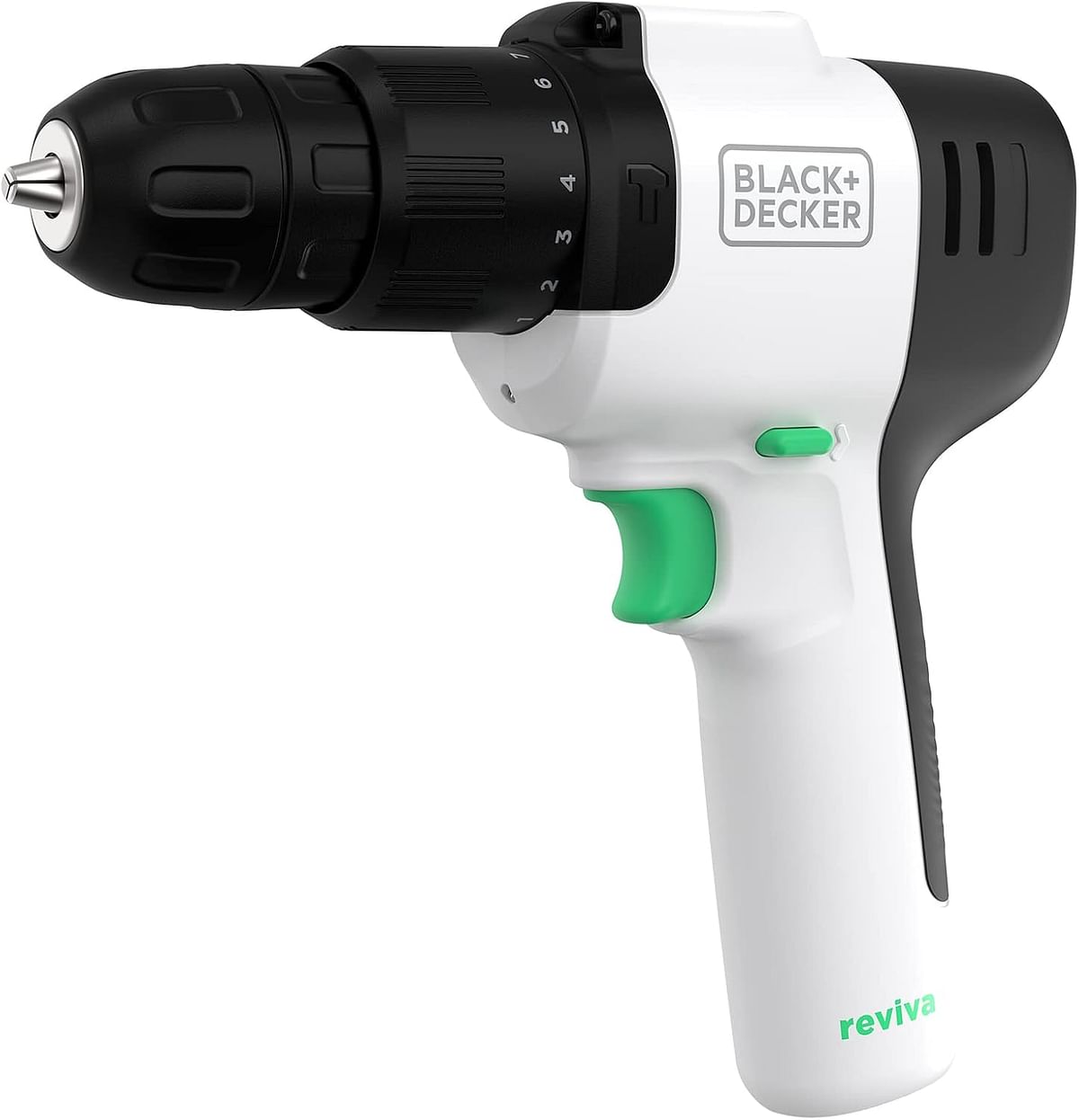 Black & Decker Reviva Powerful 12V Cordless Lightweight Hammer Drill Made From 50% Recycled Material with maximum 400Nm torque REVHD12C-GB