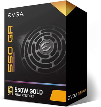 EVGA SuperNOVA 550 Ga, 80 Plus Gold 550W, Fully Modular, ECO Mode with Dbb Fan,, Compact 150mm Size, Power Supply 220-GA-0550-X1