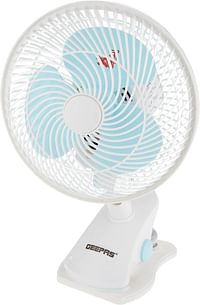 Geepas-2-in-1 Desk Fan, Clip Fan with Oscillation, GF9626N | Safety Grill | Plastic Clip Fan with 3 Blades | 30W Powerful Motor | Ideal for Home, Office, Etc