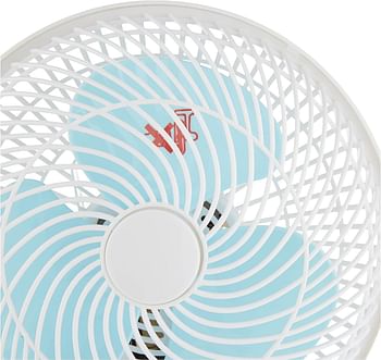 Geepas-2-in-1 Desk Fan, Clip Fan with Oscillation, GF9626N | Safety Grill | Plastic Clip Fan with 3 Blades | 30W Powerful Motor | Ideal for Home, Office, Etc