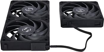 LIAN LI UNI Fan P28 120 Triple Pack Blackwith a Fan Speed Controller