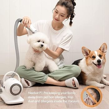 Neabot P2 Pro Dog Grooming Kit, 10500 Pa Vacuum Suction