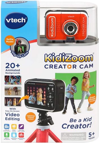 VTech KIDIZOOM VLOGGER KIT, RED,