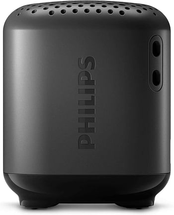 Philips Audio Bluetooth Speaker S1505B/00 (Durable And Ipx7 Waterproof, 8 Hours’ Playback Time, Passive Bass Radiator, 20-M Range, Incl. Lanyard) Black – 2020/2021 Model