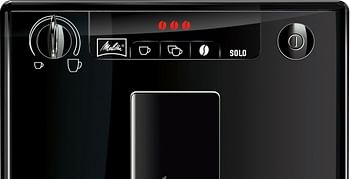 Melitta Solo E950-222, Compact Bean To Cup Coffee Machine With Pre-Brew Function, Automatic Cappuccino Maker, 1400 W, 1.2 Liters, Pure Black, Stainless Steel"