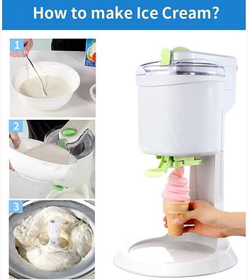 LIUCHANG Soft Serve Ice Cream Machine Home DIY Kitchen Automatic Mini Fruit Healthy Simple One Push Operation 20