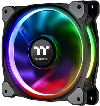 Thermaltake CL-F057-PL14SW-A Riing Plus 14 LED RGB Radiator Fan (Pack of 5) - Black