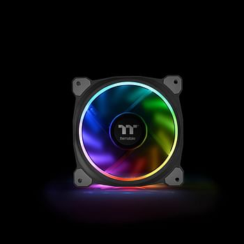 Thermaltake CL-F057-PL14SW-A Riing Plus 14 LED RGB Radiator Fan (Pack of 5) - Black