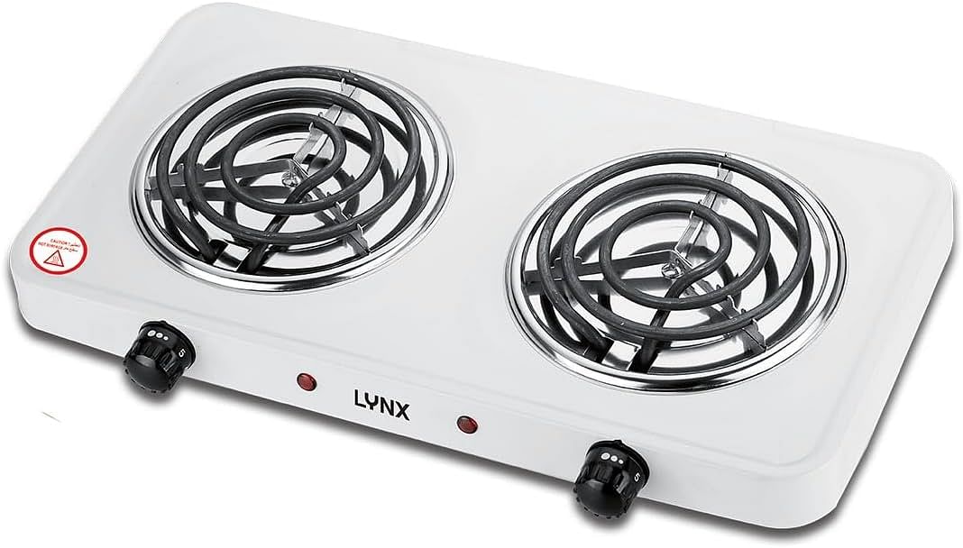 lynx Non-stick Coating Durable Electric Burner with Overheat Protection LY-HP-6016 - White