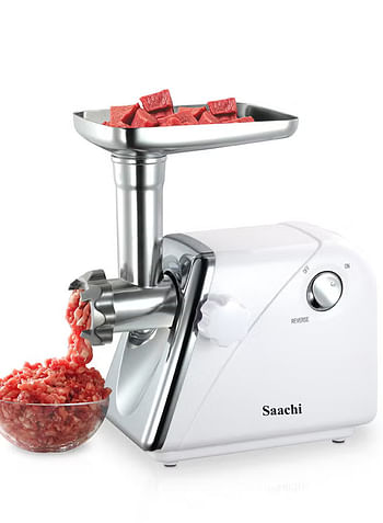 Saachi Meat Grinder with Powerful and efficient motor 2200 W NL-MG-967-WH White