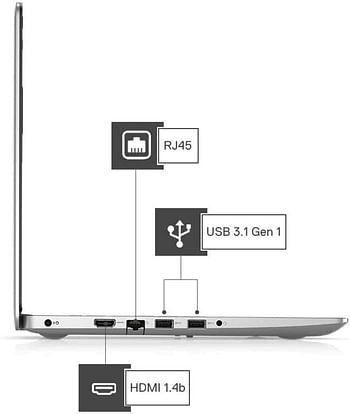DELL Inspiron 3493, Intel Core i3-10th Gen,  4GB Ram 1TB HDD+256GB SSD, UHD GRAPHICS, ENG/ARB KB, Silver