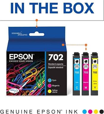 Epson 702 T702120-BCS Durabrite Ultra Ink Cartridge - 4 Pack