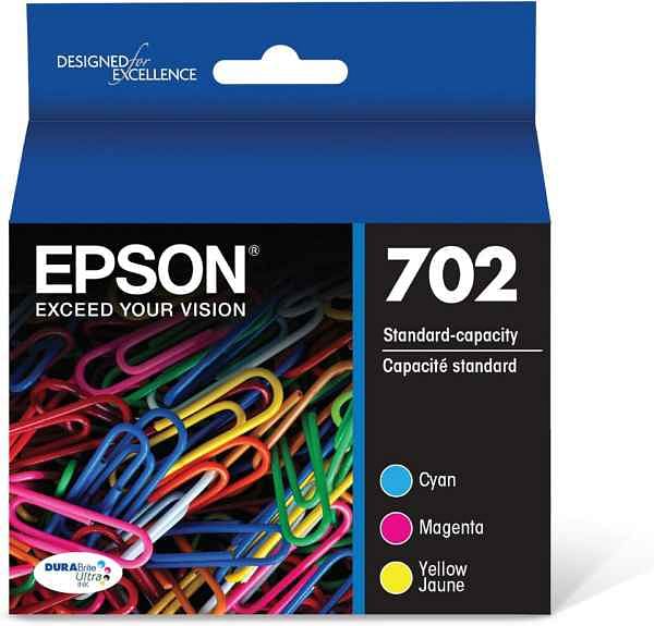 Epson 702 (3 Pack) Durabrite Ultra INK Cartridge (T702520-S)