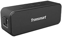 Tronsmart 357167 Waterproof Bluetooth speaker T2 PLUS Portable Speaker with 24 Hours Playtime IPX7 Wireless 5.0 Voice Assistant Built-In Mic for Phone Outdoor - Black