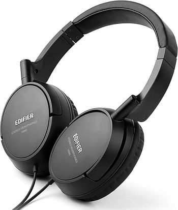 Edifier Computer Headset Comfortable Noise Isolating Over Ear Headphones With Microphone And Volume Controls, H840 BK, p841 Black