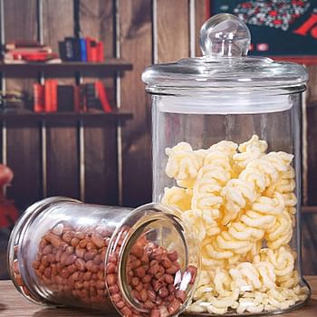 Glass Storage Jar Sealed Moisture-proof Food Storage Jars With Lid 750 ml Glass Jar (4 pieces in one set)