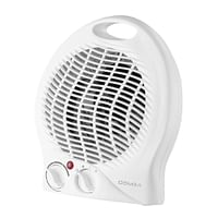 DOMEA Electric Fan Heater 2000 W For Home/Flat/Office With 2 Heat Settings Fan/Warm/Hot Function Thermostat Control Overheat Protection Easy To Handle - White