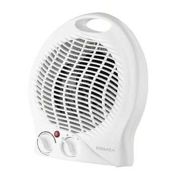 DOMEA Electric Fan Heater 2000 W For Home/Flat/Office With 2 Heat Settings Fan/Warm/Hot Function Thermostat Control Overheat Protection Easy To Handle - White