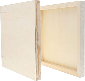 Bright Creations 12x12 Wood Panel Boards, Square Canvas for Painting, Crafts, Acrylic 6 Pack