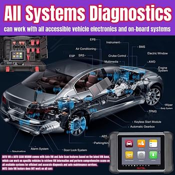 Autel MaxiSys MS906S Vehicle Diagnostic Tablet, 2024 edition Advanced MS906 MS906BT MK900BT Wireless OBD2 Scanner, 31+ Service Functions, Compatible with BT506 MV108