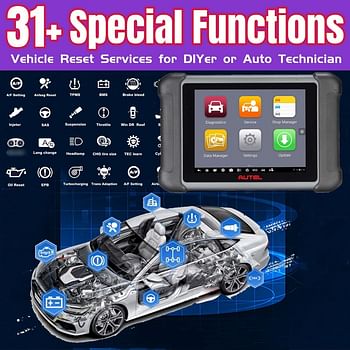 Autel MaxiSys MS906S Vehicle Diagnostic Tablet, 2024 edition Advanced MS906 MS906BT MK900BT Wireless OBD2 Scanner, 31+ Service Functions, Compatible with BT506 MV108