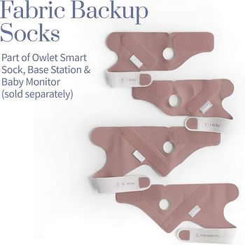 Owlet Accessory Fabric Sock for Smart Sock 3 Baby Monitor, Fits Babies 0 to 18 months, Dusty Rose (Sensor and Base Station Not Included)