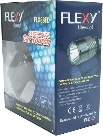 FLEXY® Germany Rechargeable LED Mini Torch Light with Car Charger and Outdoor Survival Tool for Camping Pack 2