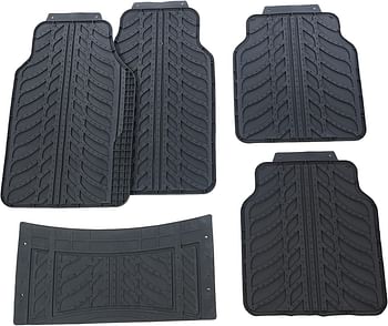 SPARCO PVC CAR MATS, BLACK/BLUE, 5PCS/SET