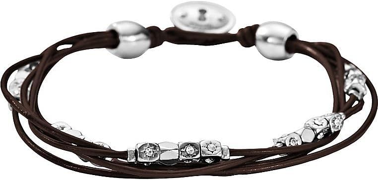 Fossil Women's Leather Crystals and Beads Bracelet - JA5798040