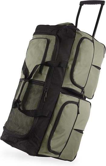 Pacific Coast Signature 30" Large Rolling Duffel Bag Olive