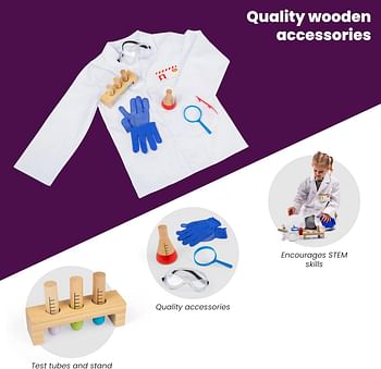 Bigjigs Toys Kids Scientist Dress Up Costume